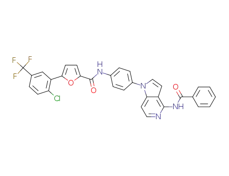 N-(4-(4-benzamido-1H-pyrrolo[3,2-c]pyridin-1-yl)phenyl)-5-(2-chloro-5-trifluoromethylphenyl)furan-2-carboxamide
