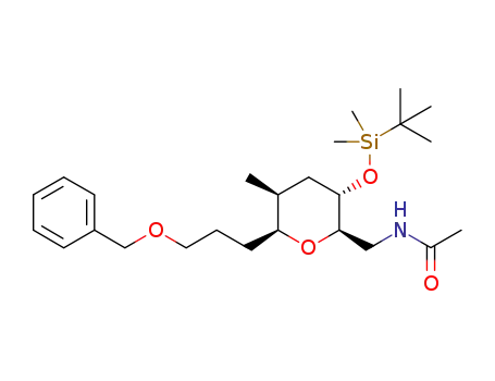 N-(((2R,3S,5S,6S)-6-(3-(benzyloxy)propyl)-3-(tert-butyldimethylsilyloxy)-5-methyltetrahydro-2H-pyran-2-yl)methyl)acetamide