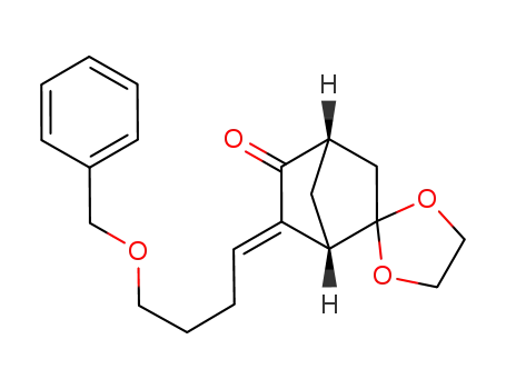 Molecular Structure of 450392-89-9 ((E)-6-(4'-benzyloxybutylidene)-spiro[bicyclo[2.2.1]heptane-2-2'-[1,3]dioxolan]-5-one)