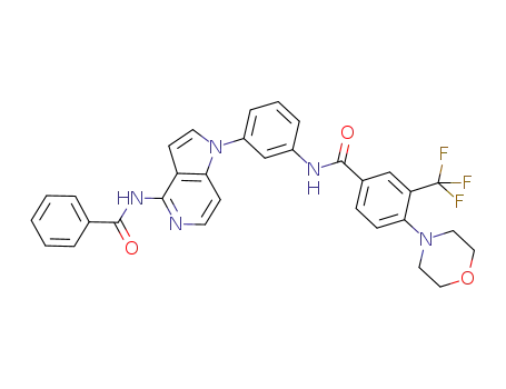 N-(3-(4-benzamido-1H-pyrrolo[3,2-c]pyridin-1-yl)phenyl)-4-morpholino-3-(trifluoromethyl)benzamide