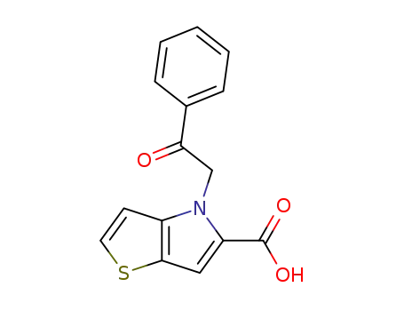 Molecular Structure of 892405-22-0 (4H-Thieno[3,2-b]pyrrole-5-carboxylic acid, 4-(2-oxo-2-phenylethyl)-)