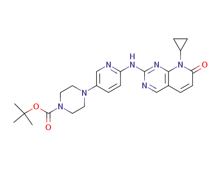 1-Piperazinecarboxylic acid,
4-[6-[(8-cyclopropyl-7,8-dihydro-7-oxopyrido[2,3-d]pyrimidin-2-yl)amino]
-3-pyridinyl]-, 1,1-dimethylethyl ester