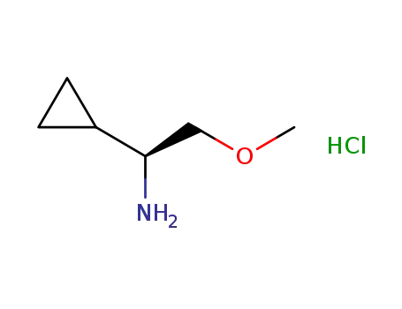 Molecular Structure of 1173522-82-1 ((S)-2-(1-cyclopropyl-2-methoxyethylamino)acetonitrile hydrochloride)