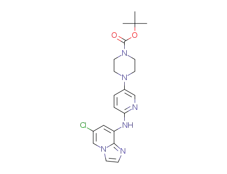 Molecular Structure of 1433821-24-9 (tert-butyl 4-(6-(6-chloroimidazo[1,2-a]pyridin-8-ylamino)pyridine-3-yl)piperazine-1-carboxylate)