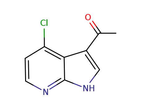 Molecular Structure of 1011711-52-6 (Ethanone, 1-(4-chloro-1H-pyrrolo[2,3-b]pyridin-3-yl)-)