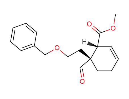 2-Cyclohexene-1-acetic acid, 6-formyl-6-[2-(phenylmethoxy)ethyl]-,
methyl ester, cis-