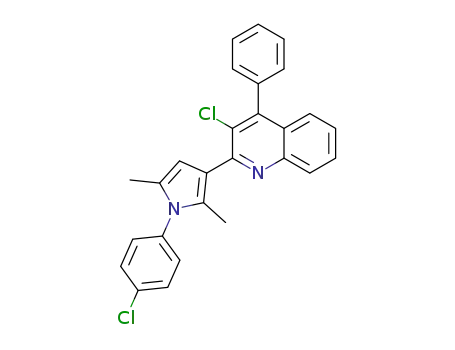3-chloro-2-[1-(4-chlorophenyl)-2,5-dimethyl-1H-pyrrol-3-yl]-4-phenylquinoline
