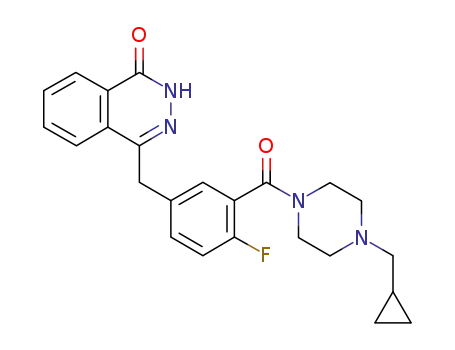 Molecular Structure of 848136-36-7 (4-[[3-[4-(cyclopropylmethyl)piperazine-1-carbonyl]-4-fluorophenyl]methyl]-2H-phthalazin-1-one)