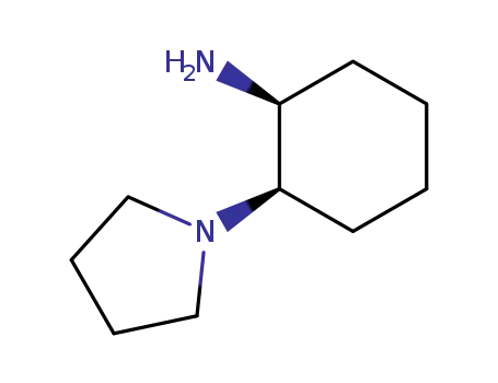 Molecular Structure of 133488-96-7 ((+/-)-cis-2-(1-pyrrolidinyl)cyclohexylamine)
