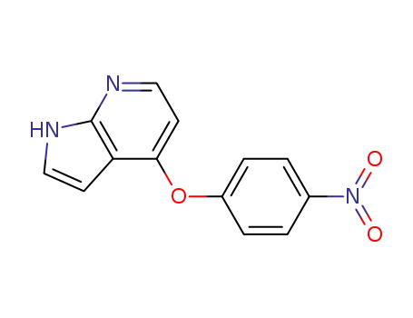 Molecular Structure of 417721-78-9 (4-(4-nitrophenoxy)-1H-pyrrolo[2,3-b]pyrimidine)