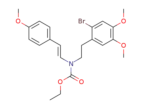(E)-N-carbethoxy-N-(4'-methoxystyryl)-2-(2'-bromo-4',5'-dimethoxyphenyl)ethylamine