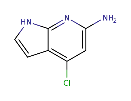 Molecular Structure of 935466-69-6 (4-Chloro-1H-pyrrolo[2,3-b]pyridin-6-amine)