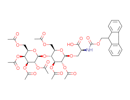 N-(9-Fluorenylmethoxycarbonyl)-O-(2,3,6,2',3',4',6'-hepta-O-acetyl-b-D-lactosyl)-L-serine