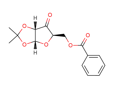 Molecular Structure of 6698-46-0 (5-O-Benzoyl-1,2-O-isopropylidene-alpha-D-erythro-pent-3-ulofuranose)