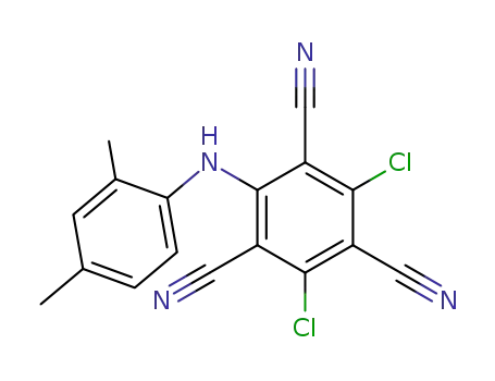 2,4-디클로로-6-[(2,4-디메틸페닐)아미노]-1,3,5-벤젠트리카르보니트릴