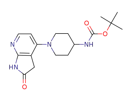 Carbamic acid, N-[1-(2,3-dihydro-2-oxo-1H-pyrrolo[2,3-b]pyridin-4-yl)-4-piperidinyl]-, 1,1-dimethylethyl ester