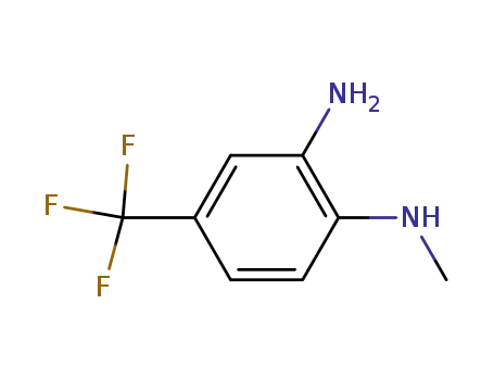 Molecular Structure of 35203-49-7 (N1-METHYL-4-(TRIFLUOROMETHYL)BENZENE-1,2-DIAMINE)