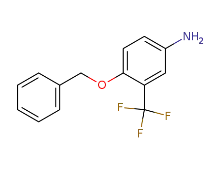Molecular Structure of 70338-47-5 (Benzenamine, 4-(phenylmethoxy)-3-(trifluoromethyl)-)