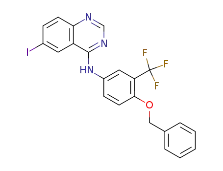 (6-iodo-(4-benzyloxy-3-trifluoromethyl-phenyl)-quinazolin-4-yl)amine