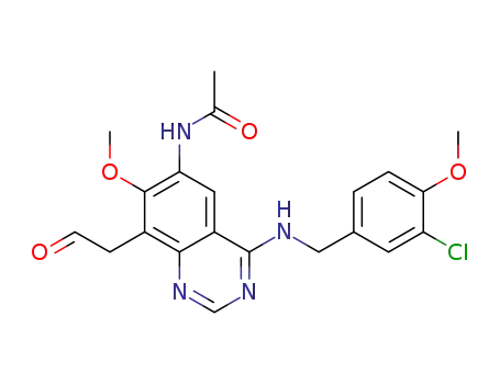 N-[4-(3-chloro-4-methoxy-benzylamino)-7-methoxy-8-(2-oxo-ethyl)-quinazolin-6-yl]-acetamide