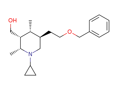 Molecular Structure of 1352310-62-3 (((2R,3R,4R,5R)-5-(2-(benzyloxy)ethyl)-1-cyclopropyl-2,4-dimethylpiperidin-3-yl)methanol)