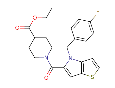 ethyl 1-(4-(4-fluorobenzyl)-4H-thieno[3,2-b]pyrrole-5-carbonyl)-piperidine-4-carboxylate