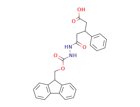 Molecular Structure of 320727-73-9 (5-[N'-(9H-fluoren-9-ylmethoxycarbonyl)-hydrazino]-5-oxo-3-phenylpentanoic acid)