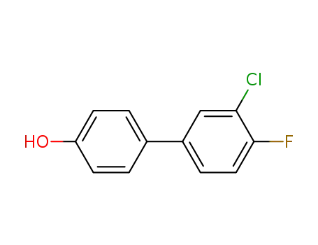 Molecular Structure of 22510-31-2 (3'-Chloro-4'-fluoro-[1,1'-biphenyl]-4-ol)