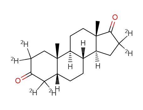 Molecular Structure of 3884-97-7 (2,2,4,4,16,16-hexadeuterio-5β-androstane-3,17-dione)