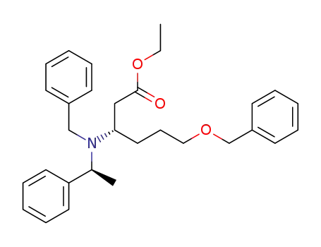 Hexanoic acid,
3-[[(1S)-1-phenylethyl](phenylmethyl)amino]-6-(phenylmethoxy)-, ethyl
ester, (3S)-