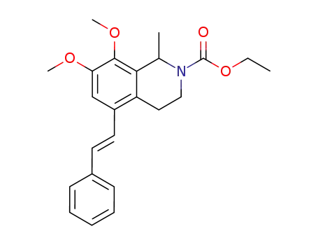7,8-Dimethoxy-1-methyl-5-((E)-styryl)-3,4-dihydro-1H-isoquinoline-2-carboxylic acid ethyl ester