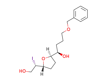 (R)-4-Benzyloxy-1-[(2R,5R)-5-((S)-2-hydroxy-1-iodo-ethyl)-tetrahydro-furan-2-yl]-butan-1-ol