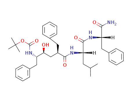 (2R-(2R',4S',5S'))-N-(5-(((1,1-DIMETHYLETHOXY)CARBONYL)AMINO)-4-HYDROXY-1-OXO-6-PHENYL-2-BENZYLHEXYL)- L-LEUCYL- L-PHENYLALANINAMIDECAS