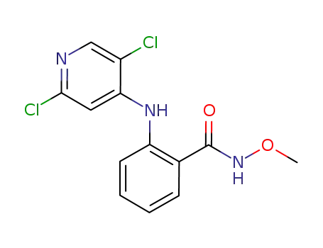 2-[(2,5-dichloro-4-pyridinyl)amino]-N-(methyloxy)benzamide