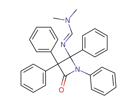 Molecular Structure of 118824-48-9 (Methanimidamide,
N,N-dimethyl-N'-(4-oxo-1,2,3,3-tetraphenyl-2-azetidinyl)-)