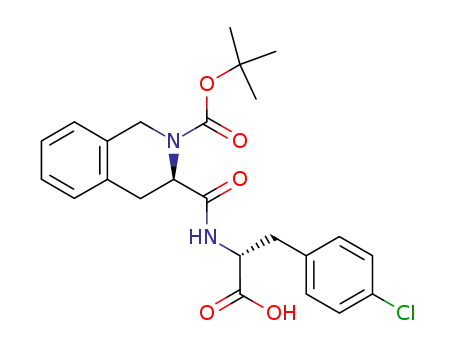 Molecular Structure of 252008-71-2 (2(1H)-Isoquinolinecarboxylic acid,
3-[[[(1R)-1-carboxy-2-(4-chlorophenyl)ethyl]amino]carbonyl]-3,4-dihydro
-, 2-(1,1-dimethylethyl) ester, (3R)-)