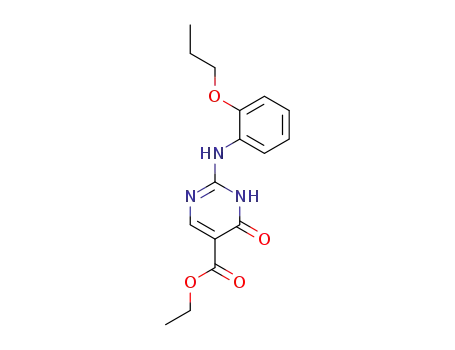 Molecular Structure of 98771-56-3 (ethyl 1,6-dihydro-2-(2-propoxyanilino)-6-oxo-5-pyrimidinecarboxylate)