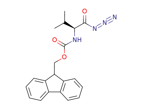Molecular Structure of 329308-98-7 (Carbamic acid, [(1S)-1-(azidocarbonyl)-2-methylpropyl]-,
9H-fluoren-9-ylmethyl ester)