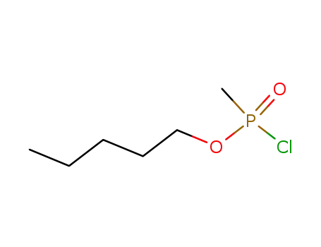 Molecular Structure of 53864-20-3 (Phosphonochloridic acid, methyl-, pentyl ester)