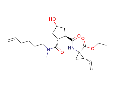 (1R,2S)-1-{[(1R,2R,4R)-2-(hex-5-enyl-methyl-carbamoyl)-4-hydroxy-cyclopentanecarbonyl]-amino}-2-enyl-cyclopropane carboxylic acid ethyl ester