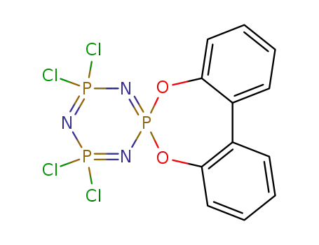 Molecular Structure of 128175-79-1 (4',4',6',6'-tetrachloro-4'λ<sup>5</sup>,6λ<sup>5</sup>,6'λ<sup>5</sup>-spiro[dibenzo[d,f][1–3]-dioxaphosphepine-6,2'-[1–6]triazatriphosphinine])