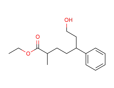 Molecular Structure of 188670-33-9 (7-Hydroxy-2-methyl-5-phenyl-heptanoic acid ethyl ester)
