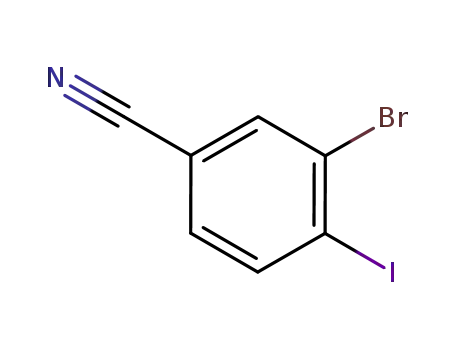 Molecular Structure of 1000577-94-5 (3-Bromo-4-iodobenzonitrile)