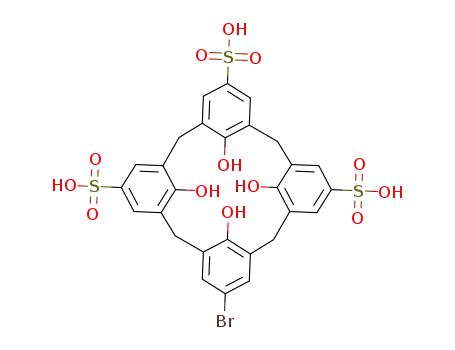5-bromo-25,26,27,28-tetrahydroxy-11,17,23-trisulfonatocalix[4]arene