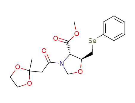 3-[(2-methyl-[1,3]dioxolan-2-yl)-acetyl]-5<i>t</i>-(phenylselanyl-methyl)-oxazolidine-4<i>r</i>-carboxylic acid methyl ester