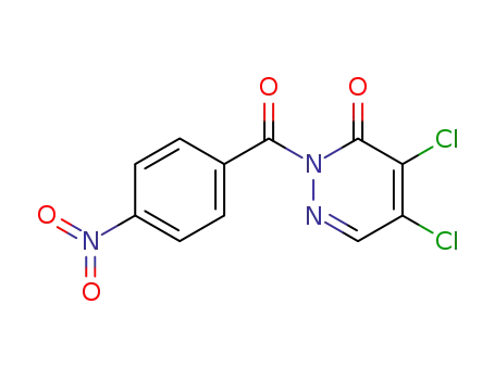 Molecular Structure of 155164-69-5 (4,5-dichloro-2-(4-nitrobenzoyl)pyridazin-3-one)