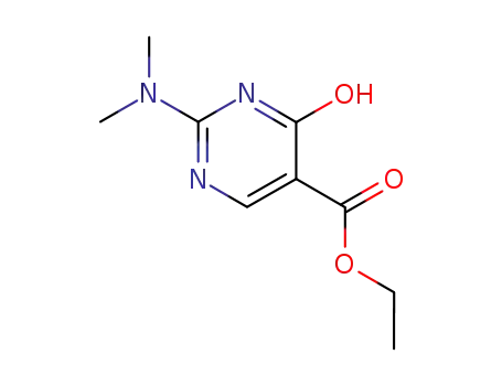Molecular Structure of 54127-88-7 (ethyl 2-(dimethylamino)-6-oxo-1,6-dihydropyrimidine-5-carboxylate)