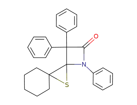 11-Thia-1-azadispiro[3.0.5.1]undecan-2-one, 1,3,3-triphenyl-
