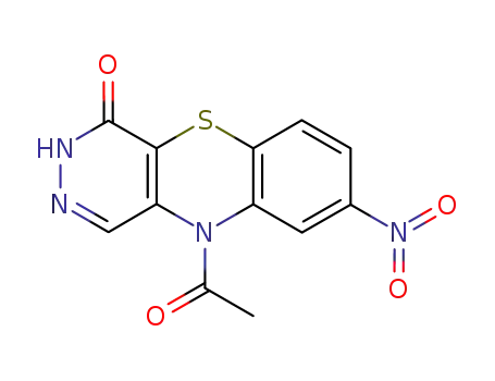 10-acetyl-8-nitro-3<i>H</i>,10<i>H</i>-benzo[<i>b</i>]pyridazino[4,5-<i>e</i>][1,4]thiazin-4-one