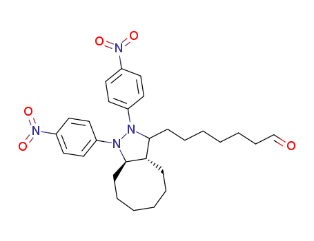 7-<1,2-Bis(4-nitrophenyl)decahydro-1H-trans-cyclooctapyrazol-3-yl>heptanal